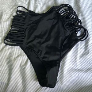 Black High Waisted Bathing Suit Bottom
